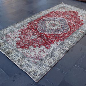FREE SHIPPING 5 x 9.8 ft turkish rug, purple rug, vintage rug, overdyed rug, large rug, anatolian rug,bohemian rug ,area rug TRV2116