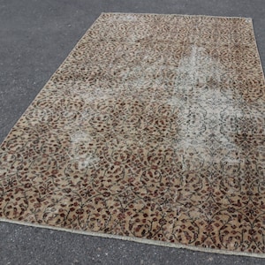 Handmade rug, Turkish large rug, Vintage area rug, Bohemian rug, Rustic decor, Wool carpet, Oushak rug, 5.5 x 9.1 ft Nomadic rug, TR2608
