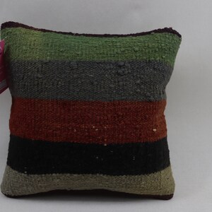 cuscino kilim anatolico organico boho cuscino decorazioni per la casa cuscino patio decor cuscino kilim cuscino a strisce 12 x 12 pollici copertura del cuscino no 256