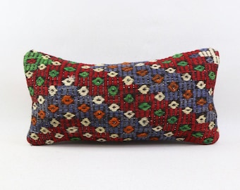 decorative kilim pillow covers anatolian sofa pillows handmade wool kilim pillow covers home decor pillow 10 x 20 inch pillow cover 2565