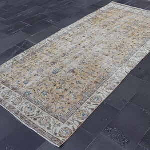 Turkish unique runner, Entryway rug, Hallway rug, Vintage rug, Bohemian rug, Home decor, Floor wool rug, Corridor rug, 4.5 x 9.8 ft TRV2367