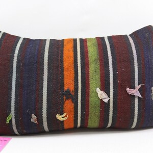 sofa lumbar kilim pillow cover turkish pillow home decor pillow decorative kilim pillow natural pillow 12x20 inches pillow cover no 1851