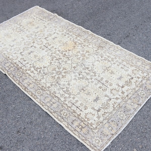 Turkish rug, Oushak rug, Home decor rug, Vintage area rug, Bohemian rug, Oriental rug , Handmade rug, 3.8 x 7.1 ft Decor rug, Carpet TR5058