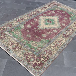 Turkish Area Rug, Oushak Rug, Vintage Rug, Boho Decor Rug, Turkey Rug, Antique Rug , Handmade Rug FREE SHIPPING 4.1 x 7.7 ft TR4079