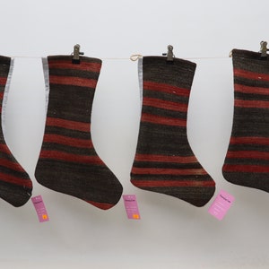 natural wool socks, decorative kilim christmas stocking set, 11x18 christmas tree decor idea, decorative socks, ethnic decor socks, No 1570