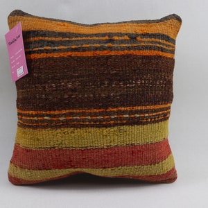 anatolian kilim pillow organic boho pillow ethnic kilim home decor pillow patio decor kilim pillow 12 x 12 inches kilim pillow cover no 126