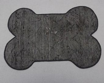 Pet feeding mat, Unique pet gift, Organic pet mat, Non slip mat food & water bowl mat, Kilim floor mat, Dish mat, Gifts for pets, No 345