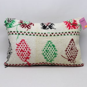 boho kilim pillow bohemian kilim pillow coastal kilim pillow nomadic kilim pillow lumbar boho pillow 16x24 inches pillow cover no 2046