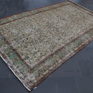 Turkish large rug, Oushak rug, Home decor rug, Vintage rug, Bohemian rug, Oriental rug, Handmade rug, 5.4 x 9.3 ft Bohemian rug, TRV1323