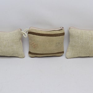 3 pieces Kilim purse, Turkish kilim wallet 7x9 inches Authentic purse, Vintage purse, Women wallet, Coin pouch, Handmade purse, Makeup bag 4