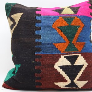 boho wedding decor pillow aztec kilim pillow couch pillow rustic pillow kelim kissen decorative pillow 24x24 kilim pillow cover code 226