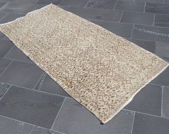 トルコ絨毯、ヴィンテージ絨毯、小さなウール絨毯、手織りアンティーク