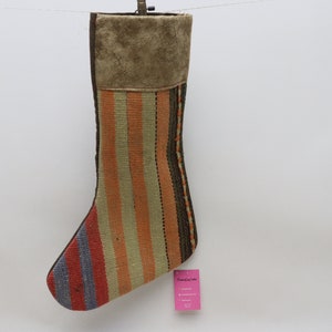 natural wool anatolian decorative kilim christmas socks 11x18 christmas ornament home decor socks decorative santa socks christmas No 1336