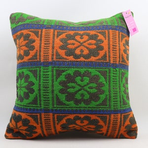 nomadic kilim pillow turkish throw pillow home decor pillow vintage holiday decor throw pillow couch pillow 18x18 kilim pillow cover no 1211