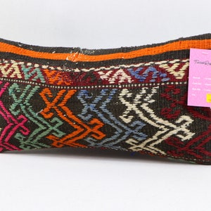 federa per cuscino kilim in lana fatta a mano turca cuscino boho cuscino costiero cuscino lombare cuscino per arredamento casa 8x16 pollici federa per cuscino n. 951
