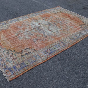 Turkish unique runner, Entryway rug, Hallway rug, Vintage rug, Bohemian rug, Home decor, Floor wool rug, Corridor rug, 4.5 x 9.8 ft TRV2048