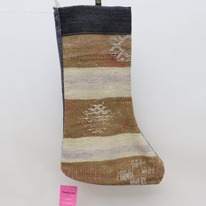 decorative kilim christmas stocking 11x18 christmas stocking fireplace decor decorative santa socks ethnic decor christmas gift No 551