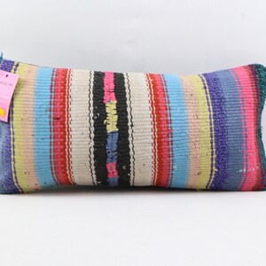 home decor kilim pillow cover bohemian decor pillow lumbar pillow 10x20 handmade wool pillow decorative pillow turkish pillow cover no 2798