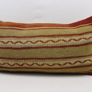 turkish vintage pillow rustic boho decor pillow handmade euro sham kilim pillow throw kilim pillow sofa pillow 12x24 pillow cover no 1761