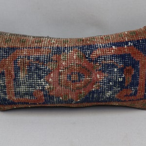 Copricuscini turchi decorativi, cuscino orientale, arredamento Boho, cuscino tappeto di lana, cuscini lombari Cuscino etnico 8x16 pollici federa n. 1287