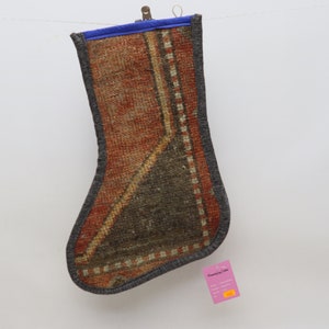 natural anatolian decorative rug christmas socks 11x18 christmas ornament home decor rug socks decorative santa socks christmas gift No 859