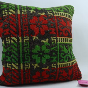 anatolian kilim pillow nomadic kilim pillow boho decor pillow turkish kilim pillow tribal kilim pillow 18x18 pillow cover no 1460