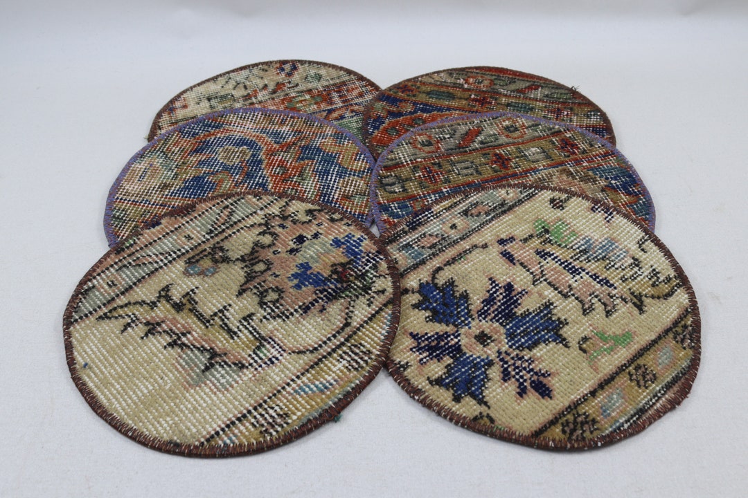 6 Pieces Vintage Placemat Set Carpet Placemat Dining&kitchen Etsy