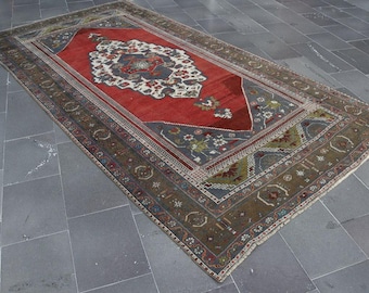 Runner Rug, Hallway Rug , Ethnic Rug , Boho rug , Vintage Rug , Home Decor Rug , Handknotted Rug FREE SHIPPING 5.7 x 11 ft TRV1645