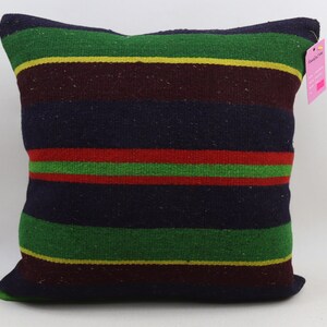 anatolian kilim pillow nomadic kilim pillow boho decor pillow turkish kilim pillow tribal kilim pillow 18x18 pillow cover no 1131