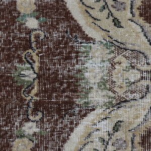 Türkischer brauner Teppich Vintage Wollteppich Handgemachter | Etsy