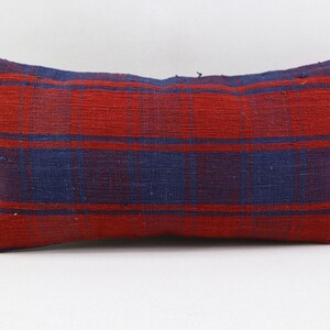 handmade wool pillow decorative kilim pillow cover rustic decor pillow turkish pillow lumbar kilim pillow 8x16 inches pillow cover no 0636