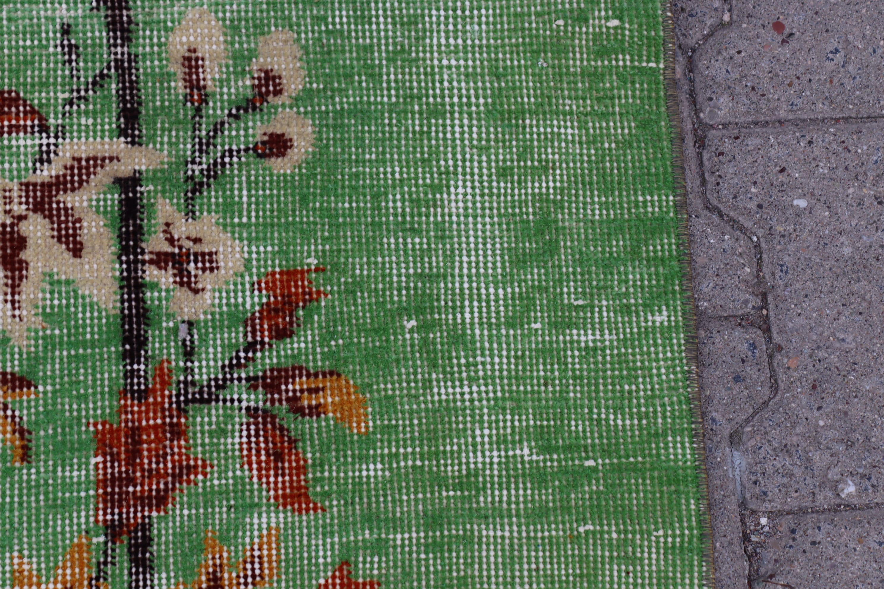 Large Oriental rug Green Turkish rug Vintage rug Boho rug Etsy