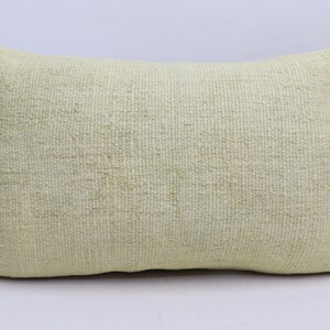 Almohada de cáñamo decorativa, almohada kilim lumbar, almohada kilim hecha a mano, almohada kilim natural, almohada kilim turca, funda de almohada 16x24, no 2073