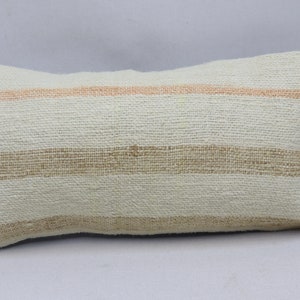 Copertura del cuscino di canapa per l'arredamento della casa turca, cuscino per l'arredamento della casa, cuscino decorativo, cuscino rustico, Kelim kissen, copertura del cuscino 8x16 pollici, n. 1185