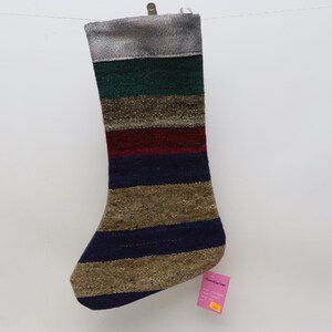 decorative kilim christmas stocking 11x18 christmas stocking fireplace decorative santa socks ethnic christmas gift wall decor socks No 729