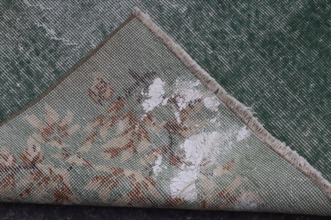 Türkischer grüner Teppich Vintage Wollteppich Handgemachter | Etsy