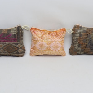 7x9 inches Authentic purse, Vintage purse, Women wallet, Coin pouch, Handmade purse Makeup bag 3 pieces Kilim purse, Turkish kilim wallet 14