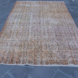 Turkish area rug, Oushak rug, Home Decor rug, Vintage rug, Bohemian rug, Oriental rug, Handmade wool rug, Large rug 6.1 x 9.6 ft TR4396