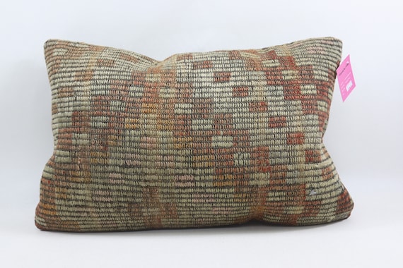 sofa pillow ottoman kilim pillow handwoven kilim pillow 12x36 pillow cover lumbar kilim pillow code 1882 boho decor pillow