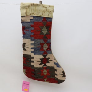 decorative kilim christmas stocking 11x18 christmas stocking fireplace decor decorative santa cruz socks ethnic decor christmas gift No 573