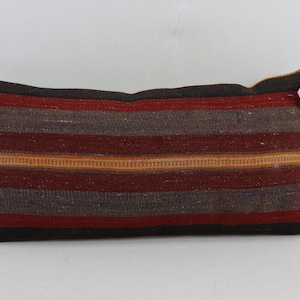 throw pillow kilim pillow cover antique pillow home decor decorative pillow turkish pillow 10x20 inches lumbar kilim pillow cover no 2127