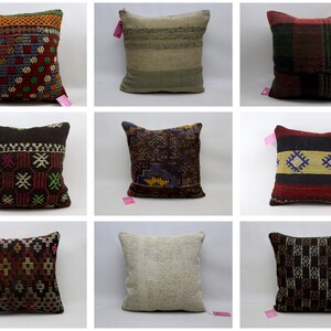 decorative kilim pillow covers anatolian sofa pillows handmade wool kilim pillow covers home decor pillow 18 x 18 inch pillow cover S1