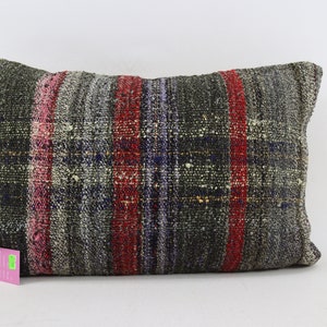Sofa Kelim Kissen Lumbal Kelim Kissen handgemachtes Kissen Türkisches Kissen Interior Kelim Kissen 16x24 Kissenbezug Code 1177