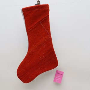 handmade wool kilim stocking decorative christmas stocking 11x18 christmas tree decor socks decorative santa socks rustic decor socks No 77