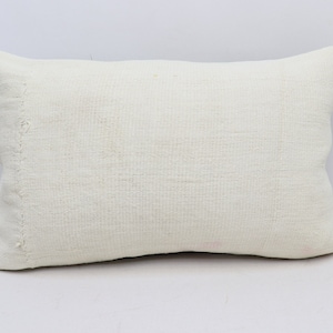 Beige kilim pillow, Home decor pillow, Handmade hemp pillow, Anatolian kilim pillow, Throw pillow, Couch pillow, 16x24 pillow cover, no 2063
