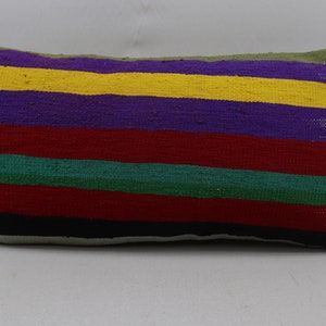 striped vintage pillow turkish home decor pillow handmade euro sham kilim pillow throw kilim pillow sofa pillow 12x24 pillow cover no 1662