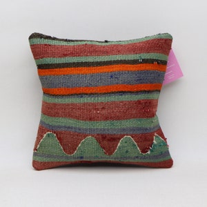 Copertina del cuscino kilim per l'arredamento della casa, cuscino costiero, cuscino Boho, cuscino per l'arredamento etnico, cuscino naturale 12x12 pollici copertura del cuscino kilim n. 411