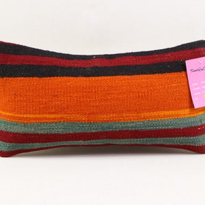 Capa de almofada para decoração de casa, travesseiro boho turco, travesseiro costeiro, decoração rústica, travesseiro de lã artesanal, 8x16 polegadas, capa de travesseiro no 834