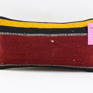 copertura del cuscino decorazioni per la casa cuscino a strisce turco cuscino costiero cuscino arredamento rustico cuscino in lana fatto a mano 8x16 pollici copertura del cuscino no 860