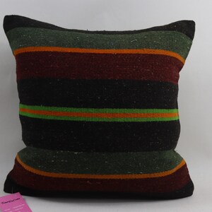 anatolian kilim pillow nomadic kilim pillow boho decor pillow turkish kilim pillow tribal kilim pillow 18x18 pillow cover no 1503